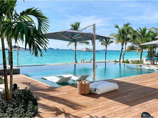 Beach pool and lounge area