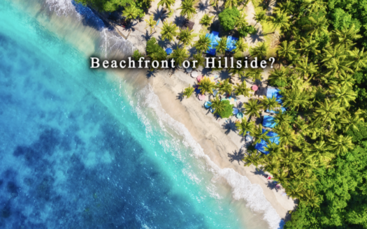 Beachfront and hillside properties on the Dominican Republic's North Coast illustrating maritime-zone and zoning differences.
