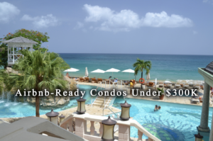 Beachfront condo balcony with ocean view, an example of an Airbnb-ready property under $300,000 in the Dominican Republic