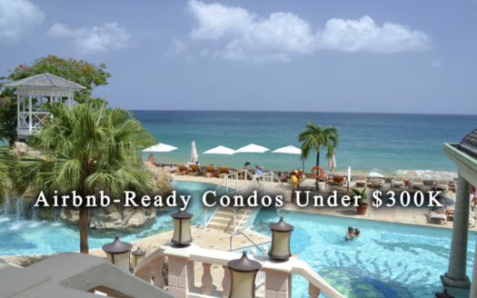 Beachfront condo balcony with ocean view, an example of an Airbnb-ready property under $300,000 in the Dominican Republic