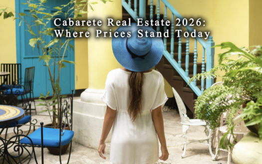 Aerial view of Cabarete, Dominican Republic showing condos, villas, and land representing the 2026 real estate market