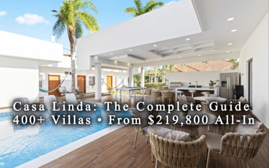 Private-pool villa with landscaped gardens in Casa Linda gated community on the Sosúa–Cabarete border, Dominican Republic