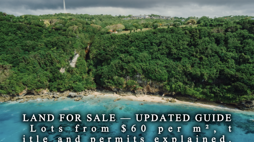 Hillside building lot with ocean view above the North Coast of the Dominican Republic